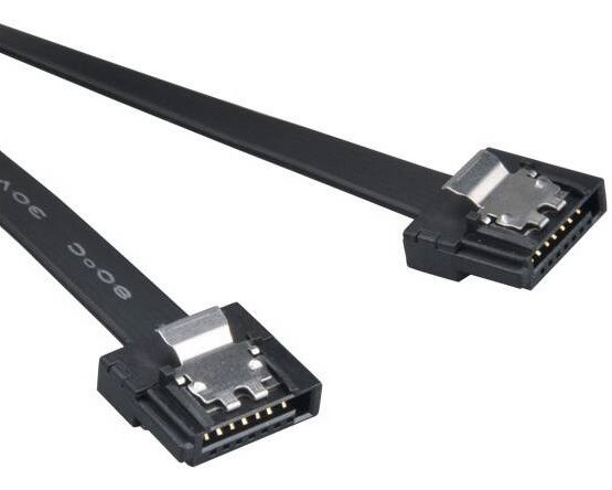 Kabel AKASA Super slim SATA3 k HDD,SSD a optickým mechanikám, 50cm, 2ks černý