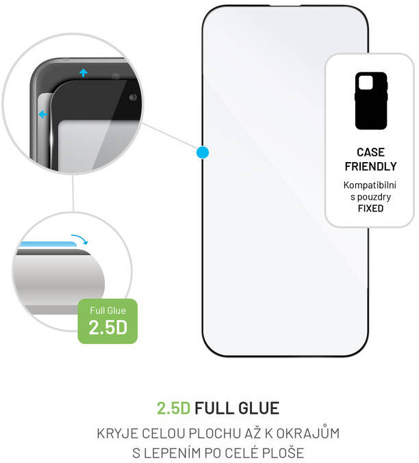 Tvrzené sklo FIXED Full-Cover na Apple iPhone 14 Pro černé Tvrzené sklo FIXED Full-Cover na Apple iPhone 14 Pro černé