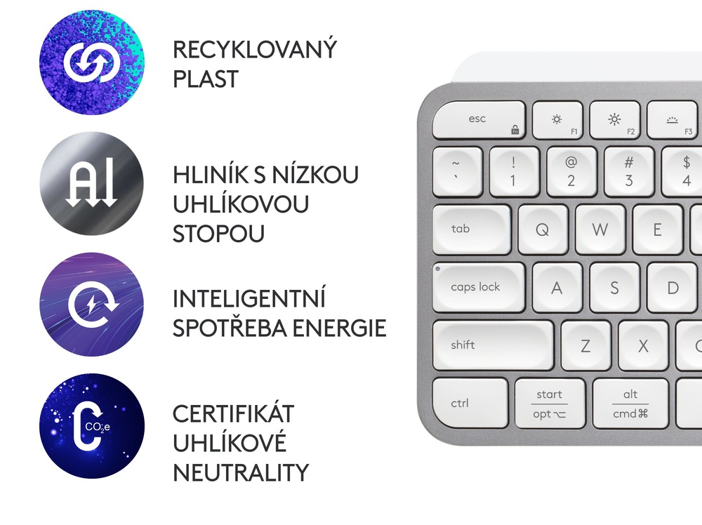 Klávesnice Logitech MX Keys S, US layout - grafitová