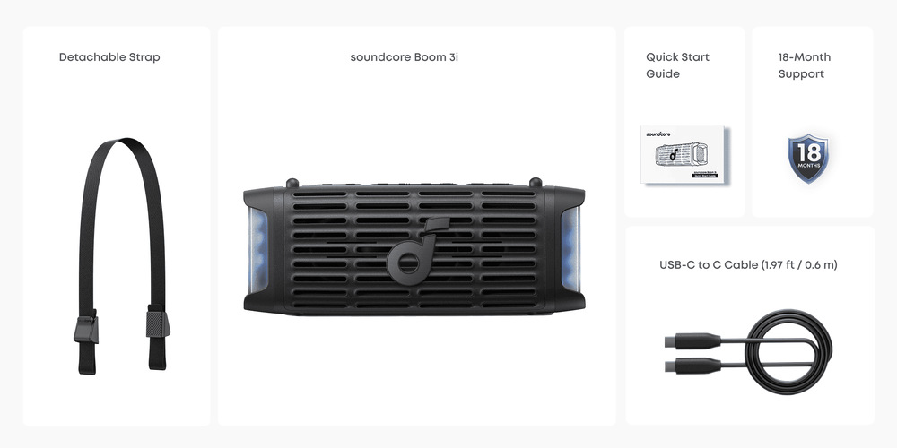 Přenosný reproduktor Anker Soundcore Boom 3i černý Přenosný reproduktor Anker Soundcore Boom 3i černý
