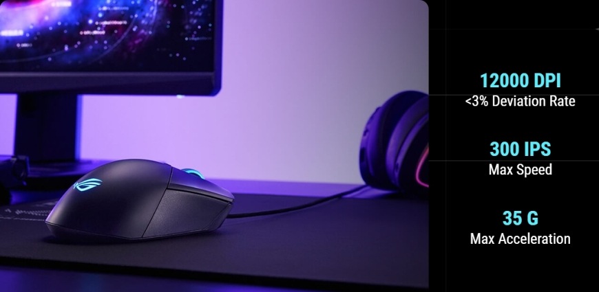 Myš Asus ROG Gladius III Core černá Myš Asus ROG Gladius III Core černá