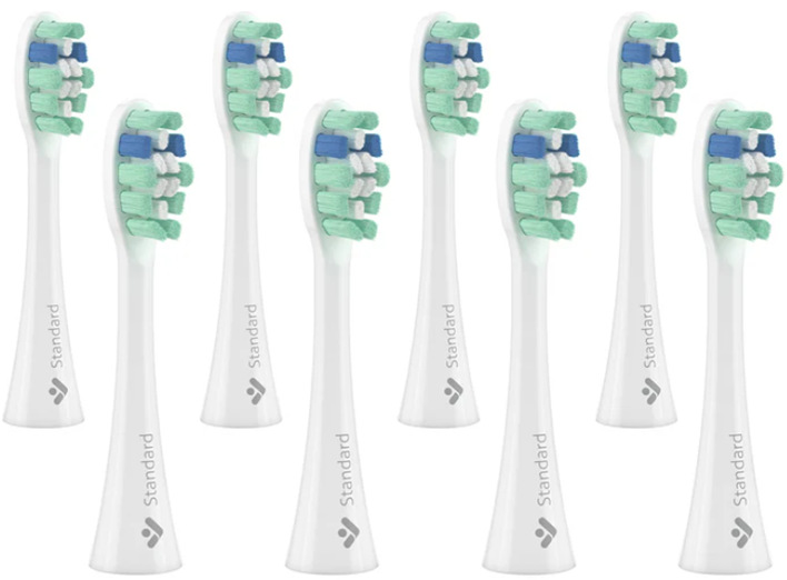 Náhradní hlavice TrueLife SonicBrush Clean-series heads Standard white 8 pack pro TrueLife SonicBrush Clean30 a Clean70 UV