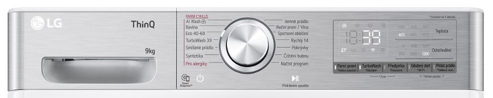 Pračka LG FLR9A92WC bílá Pračka LG FLR9A92WC panel