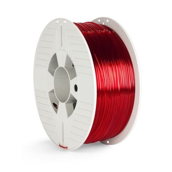 Filament Verbatim PET-G 1,75 mm pro 3D tiskárnu, 1kg, transparentní - červený