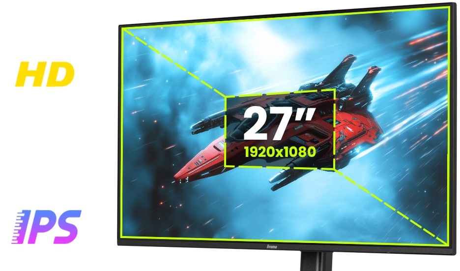 Herní monitor IIYAMA G-Master GB2771HSU-W1 bílý Herní monitor IIYAMA G-Master GB2771HSU-W1 nabízí s 27" obrazovkou dost místa na hraní i práci, díky Full HD rozlišení budou barvy krásně ostré a přirozené.