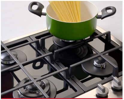 Plynová varná deska Mora VDP 645 GX1 černá/nerez Design tvrzeného skla