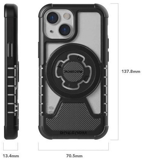 Kryt na mobil Rokform Crystal na Apple iPhone 13 mini černý/průhledný