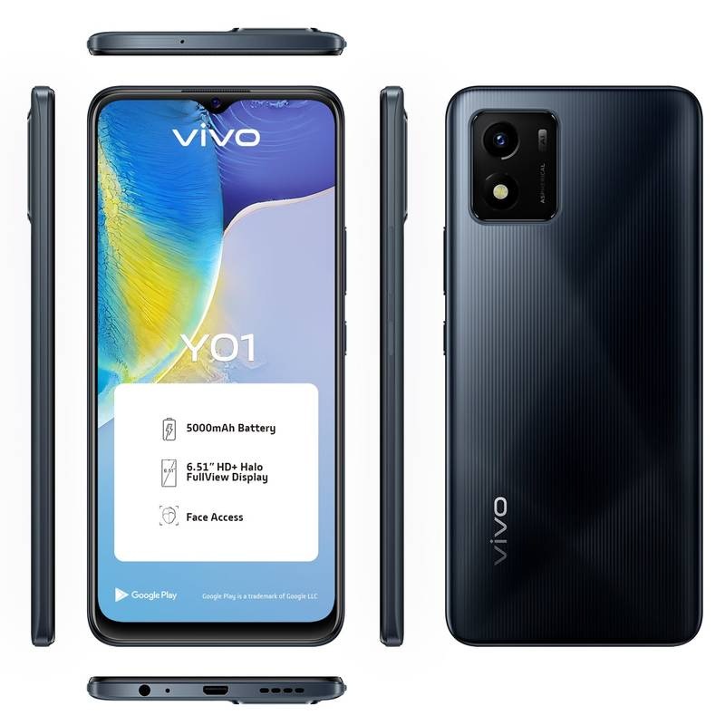 Mobilní telefon vivo Y01 3 GB / 32 GB černý