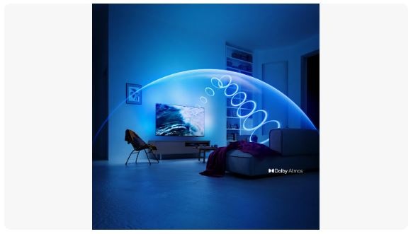 Televize Philips 43PQS7801 s prostorovým zvukem při sledování filmového obsahu
