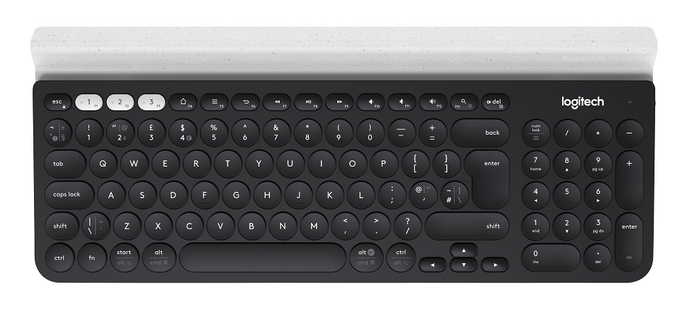 Klávesnice Logitech Wireless K780, US šedá/bílá Klávesnice Logitech Wireless K780, US šedá/bílá
