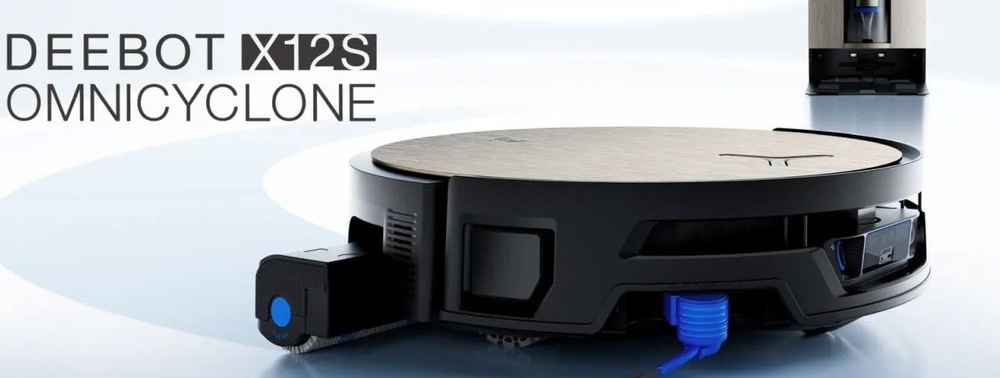 Robotický vysavač Ecovacs DEEBOT X12S OMNICYCLONE GOLD zlatý Robotický vysavač Ecovacs DEEBOT X12S OMNICYCLONE GOLD s automatickou OMNI stanicí