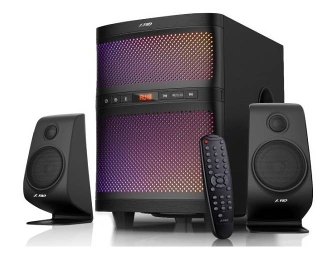 Reproduktory Fenda F&D F580X 2.1, bluetooth, rádio, USB, dálkové ovládání černé