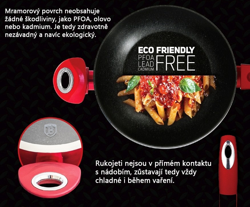 Kastrol s poklicí Berlinger Haus Forest Line 4,8 l, mramorový povrch, izolační prvky v rukojetích