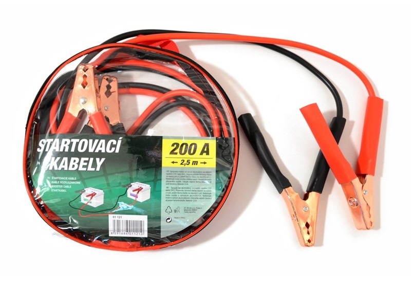 Startovací kabely Compass 200A 2,5m zipper bag