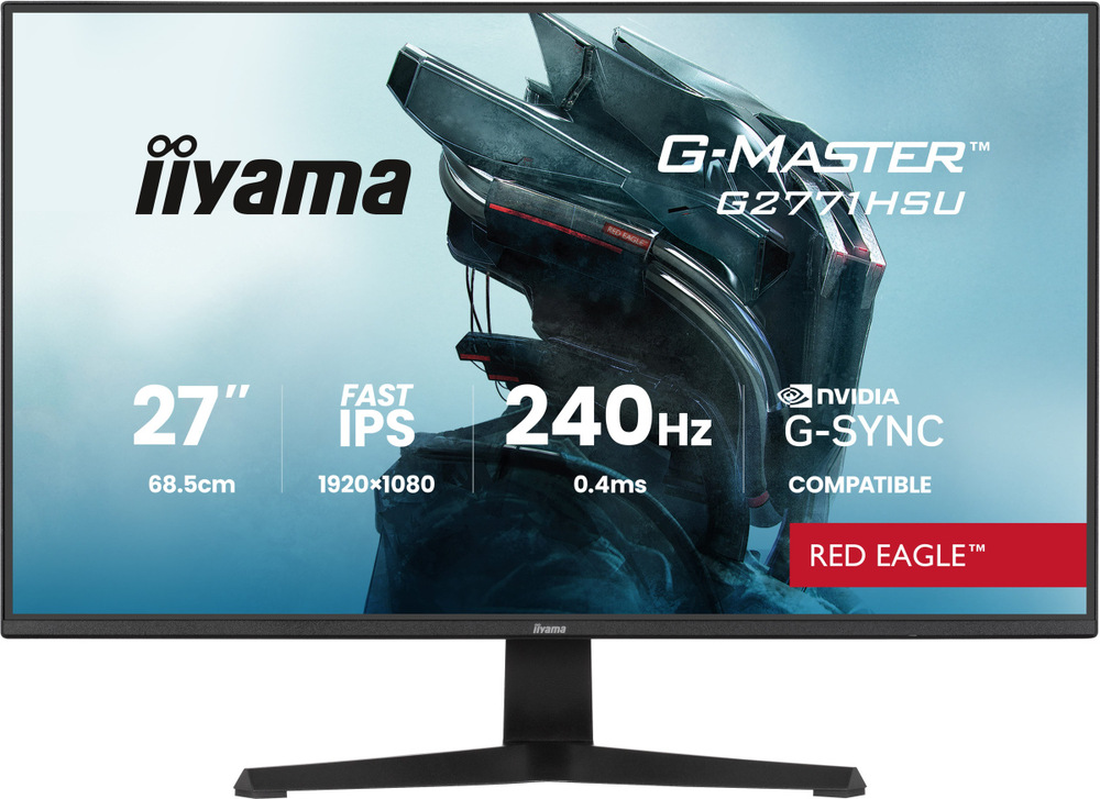 Herní monitor iiyama G-Master G2771HSU-B1 v černé barvě.