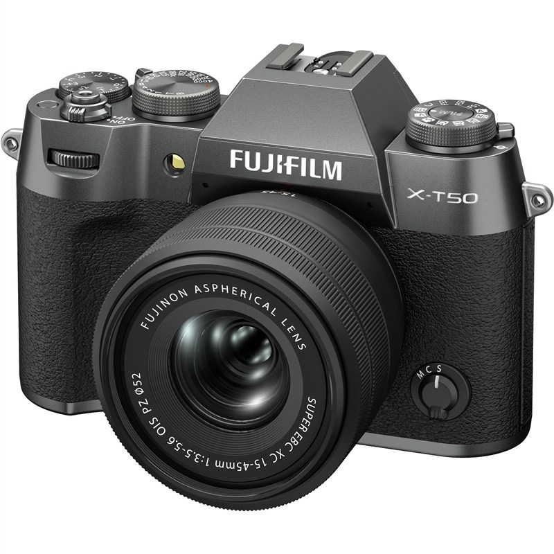 Fujifilm X-T50 + XC 15-45mm f/3.5-5.6 OIS PZ, černá/šedá