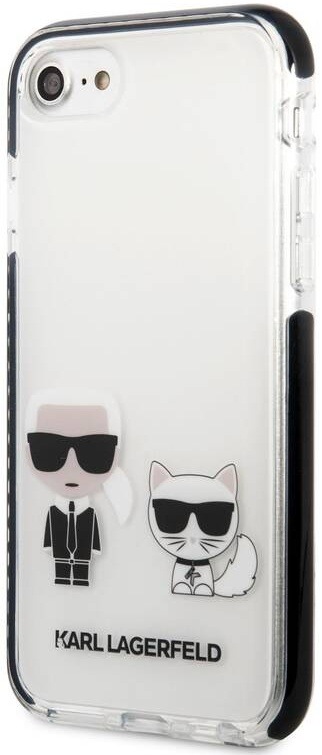 Kryt na mobil Karl Lagerfeld Karl and Choupette na Apple iPhone 7/8/SE2020/SE2022 bílý