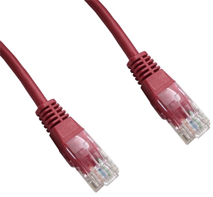 Kabel DATACOM síťový (RJ45), 0,5m červený