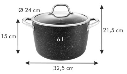 Hrnec s poklicí Tescoma President Stone 24 cm, 6 l Hrnec s poklicí Tescoma President Stone 24 cm, 6 l