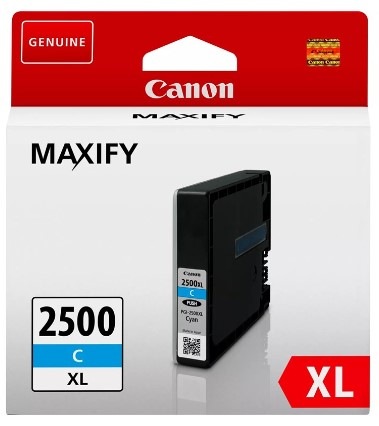 Inkoustová náplň Canon PGI-2500XL C, 1295 stran azurová