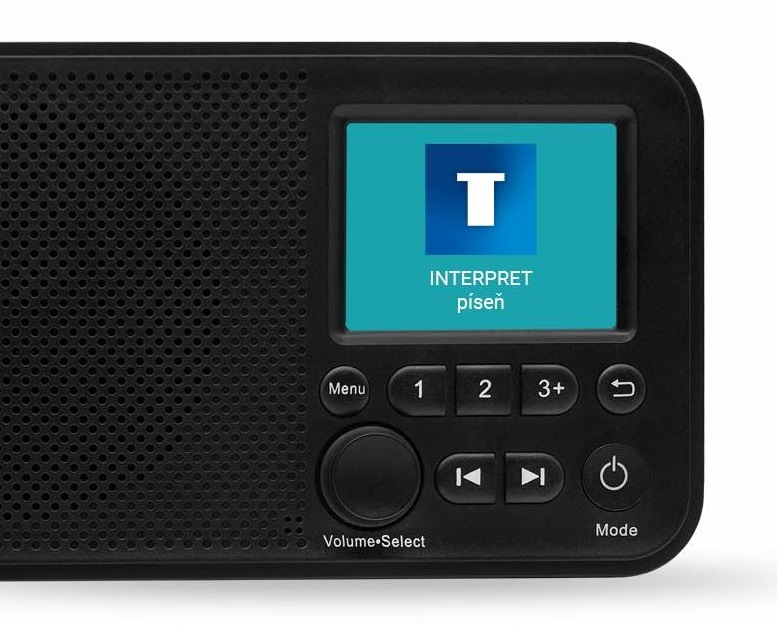 Radiopřijímač s DAB+ Tesla Sound DAB75 černý