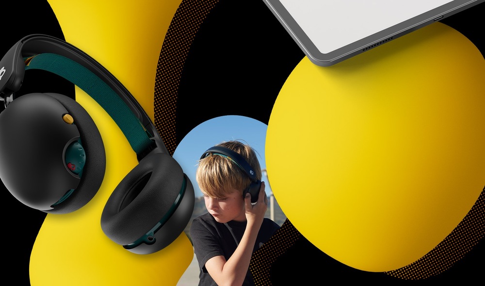 Sluchátka Skullcandy Grom Wireless Kids černá Skullcandy Grom Wireless Headphones for Kids