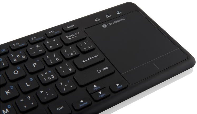 Klávesnice GoGEN WKB 460 CZB, Wireless, Touchpad, Smart TV černá Klávesnice GoGEN WKB 460 CZB, černá
