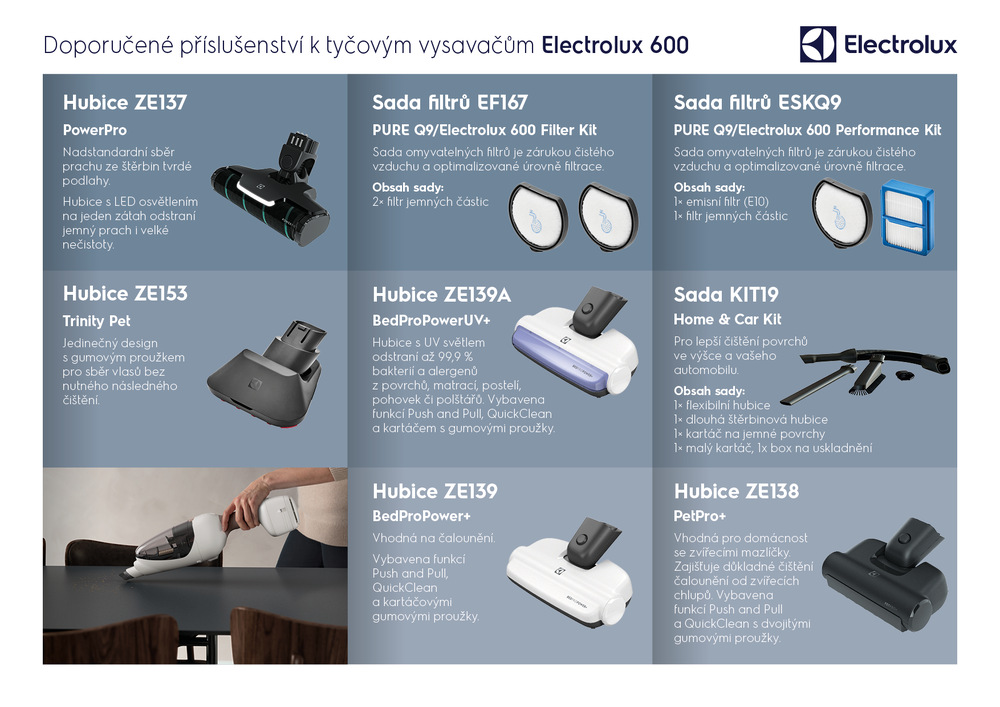 Tyčový vysavač Electrolux 600 ES62P25WET Tyčový vysavač Electrolux 600 ES62P25WET