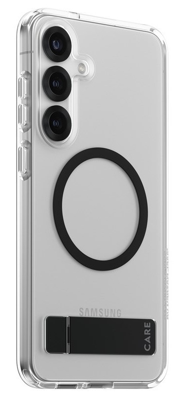 Kryt na mobil PanzerGlass CARE Kickstand Qi na Samsung Galaxy S25+ černý/průhledný