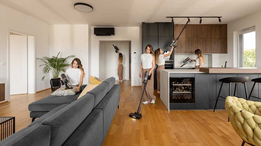 Tyčový vysavač Gorenje SVC296449NMBL NEO MASTER INVERTERPOWER černý ruzne možnosti použití vysavače Gorenje SVC296449NMBL