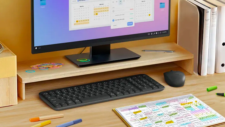 Klávesnice s myší Logitech MK250 US layout grafitová Klávesnice s myší Logitech MK250 US, 2.4GHz/BT - grafitová