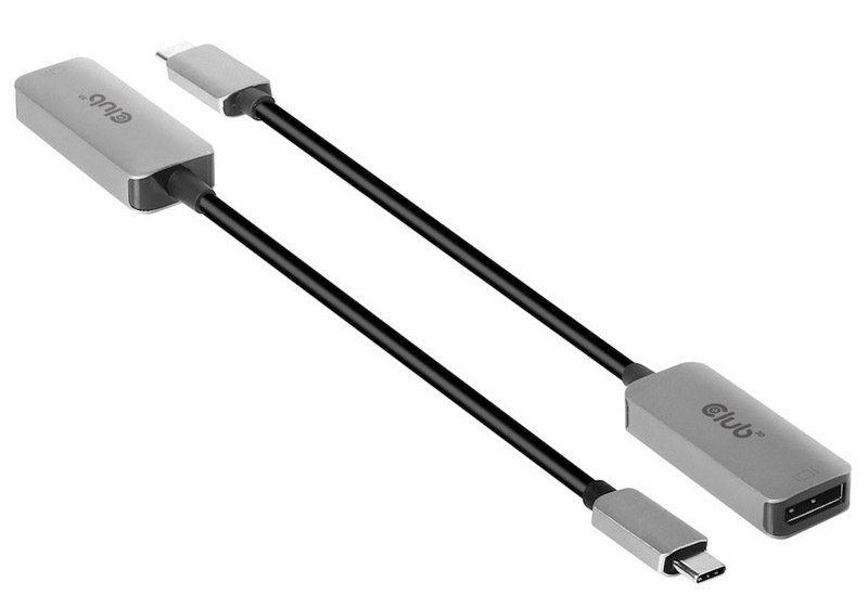 Redukce Club3D USB-C/DisplayPort 1.4 (F/M) šedá