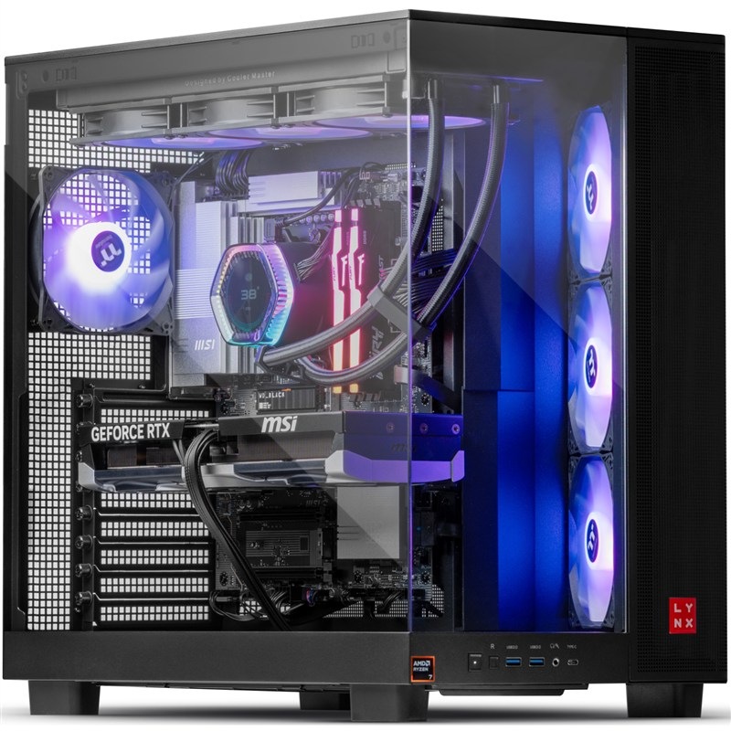 Počítačová sestava Lynx Ultimate R7-9800X3D (10463215) v černém barevném provedení.