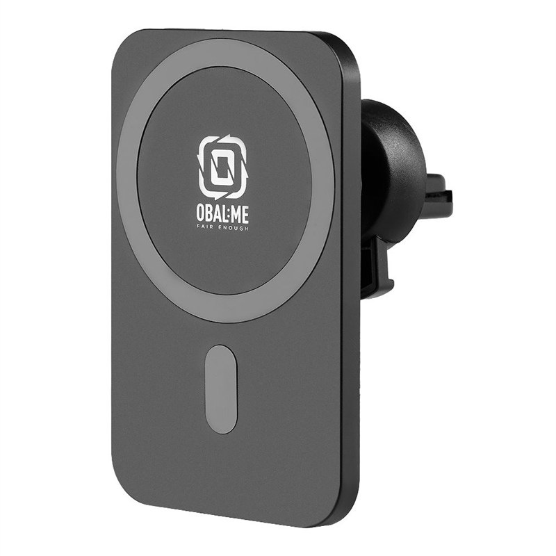 Držák na mobil Obal:Me MagNetix Plate bezdrátový, nabíjecí 15W černý
