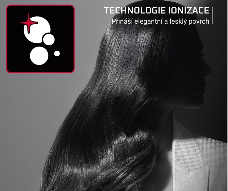 Žehlička na vlasy Rowenta SF712 LE0 Karl Lagerfeld Thermostyle černá/stříbrná Žehlička na vlasy Rowenta SF712 LE0 Karl Lagerfeld Thermostyle s ionizační technologií pro hladké, lesklé vlasy bez krepatění.