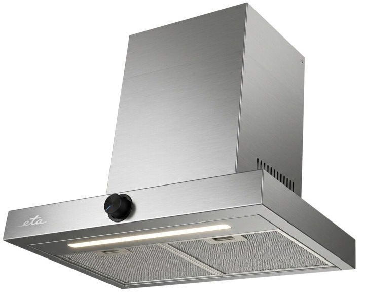 Nerezová komínová digestoř ETA 4797 s otočným ovladačem a LED osvětlením – spodní náhled