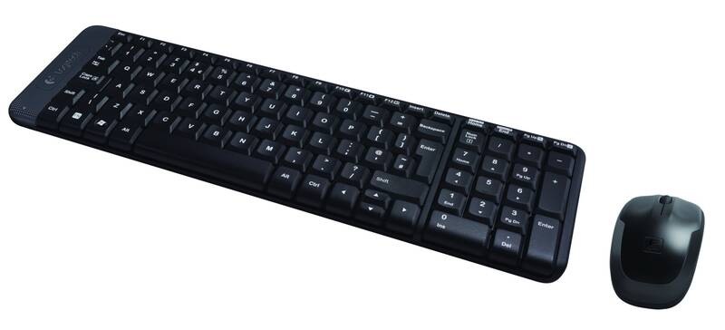Klávesnice s myší Logitech Wireless Combo MK220, CZ/SK černá
