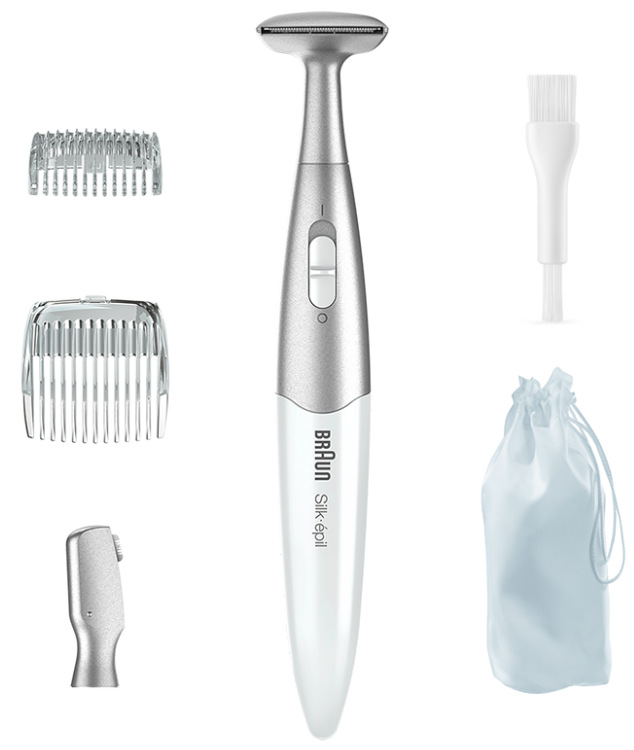 Depilátor Braun FG1100 pro linii bikin s nástavci, kartáčkem a pouzdrem