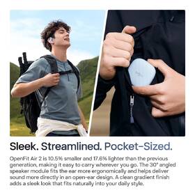 Sluchátka Shokz OpenFit Air 2, Bluetooth modrá

 obrázek produktu 10 z 13