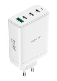 Nabíječka do sítě Aligator GaN 150W, 3× USB-C, 1× USB-A bílá

 obrázek produktu 1 z 4