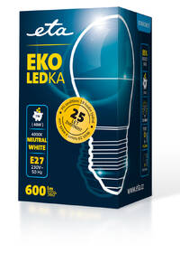 Žárovka LED ETA EKO LEDka mini globe 7W, E27, neutrální bílá 

 obrázek produktu 3 z 3