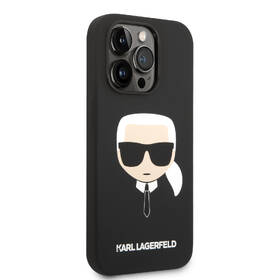 Kryt na mobil Karl Lagerfeld Liquid Silicone Karl Head na Apple iPhone 14 Pro Max černý

 obrázek produktu 2 z 4