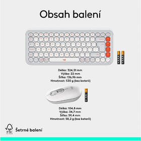 Klávesnice s myší Logitech POP ICON, US layout bílá

 obrázek produktu 10 z 10