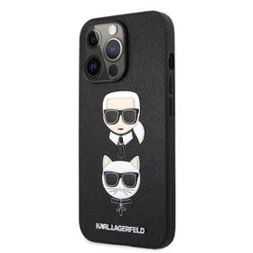 Kryt na mobil Karl Lagerfeld Saffiano Karl and Choupette Heads na Apple iPhone 13 Pro černé

 obrázek produktu 1 z 4