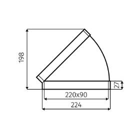 Odtahové potrubí Faber 45° 220x90 mm bílé

 obrázek produktu 2 z 2