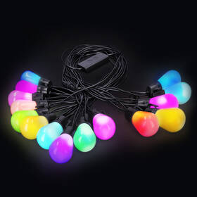 Party osvětlení Solight 15 žárovek, 14m+6m, 10W, RGB, Bluetooth 

 obrázek produktu 3 z 8