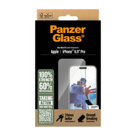 Tvrzené sklo PanzerGlass Ultra-Wide Fit na Apple iPhone 16 Pro Max s instalačním rámečkem 

 obrázek produktu 2 z 4