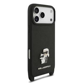 Kryt na mobil Karl Lagerfeld Saffiano Crossbody Popruh Metal Karl and Choupette na Apple iPhone 18 Pro černý

 obrázek produktu 5 z 7