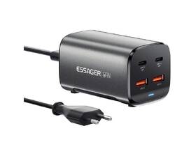Nabíječka do sítě Essager 67W, GaN, 2x USB-C, 2x USB-A černá

 obrázek produktu 1 z 7