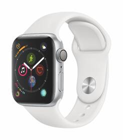 Chytré hodinky Apple Watch Series 4 GPS 40mm pouzdro ze stříbrného hliníku - bílý sportovní řemínek CZ verze 

 obrázek produktu 1 z 2